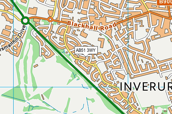 AB51 3WY map - OS VectorMap District (Ordnance Survey)