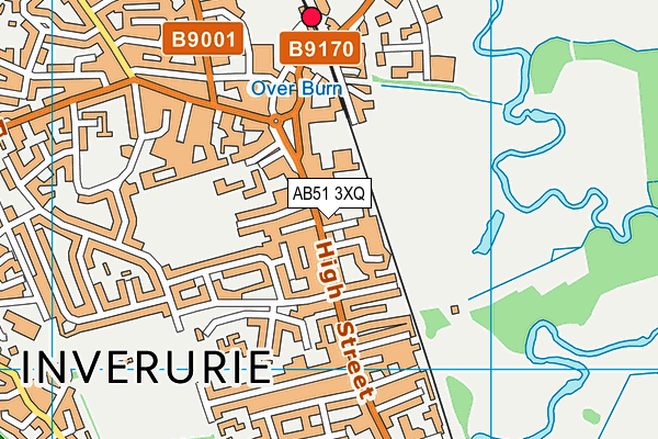 AB51 3XQ map - OS VectorMap District (Ordnance Survey)