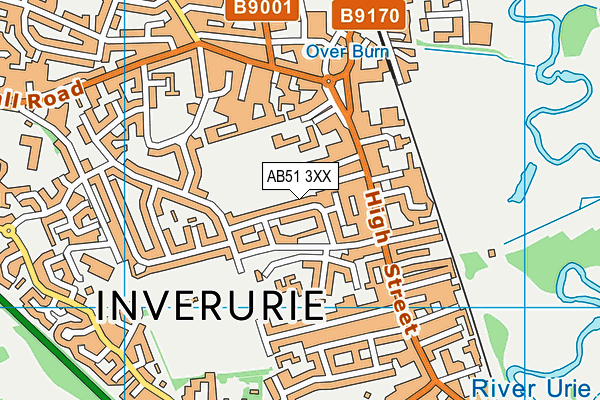 AB51 3XX map - OS VectorMap District (Ordnance Survey)