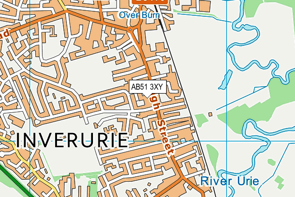 AB51 3XY map - OS VectorMap District (Ordnance Survey)