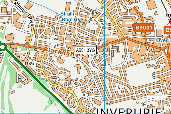 AB51 3YG map - OS VectorMap District (Ordnance Survey)