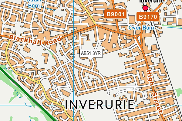 AB51 3YR map - OS VectorMap District (Ordnance Survey)