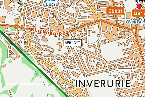 AB51 3YT map - OS VectorMap District (Ordnance Survey)