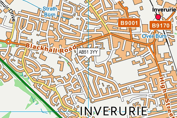 AB51 3YY map - OS VectorMap District (Ordnance Survey)