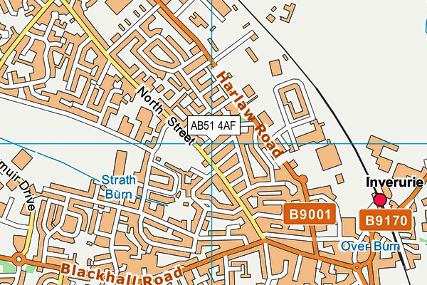AB51 4AF map - OS VectorMap District (Ordnance Survey)