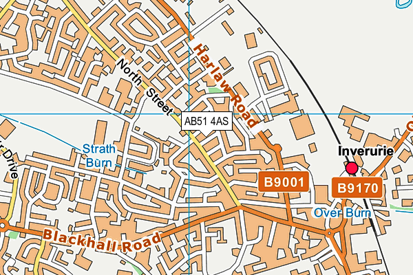 AB51 4AS map - OS VectorMap District (Ordnance Survey)