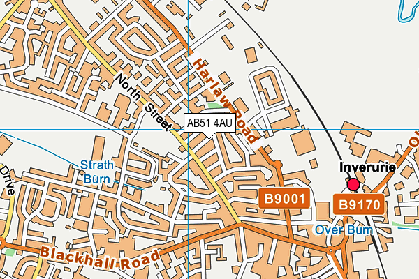 AB51 4AU map - OS VectorMap District (Ordnance Survey)