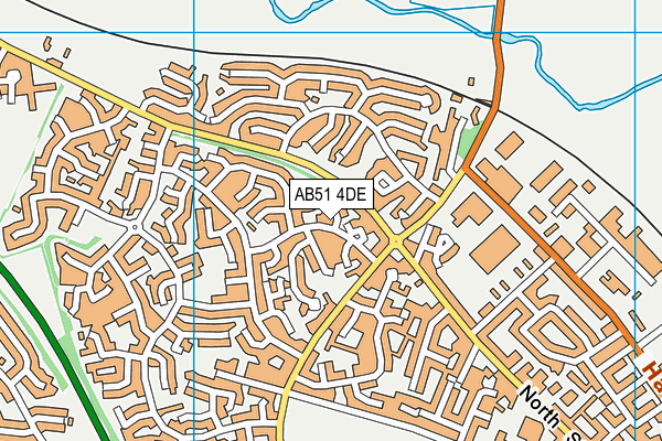 AB51 4DE map - OS VectorMap District (Ordnance Survey)