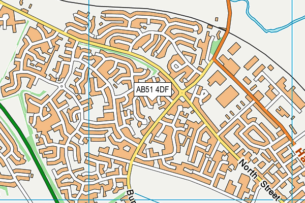 AB51 4DF map - OS VectorMap District (Ordnance Survey)
