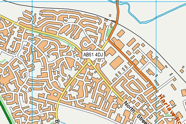 AB51 4DJ map - OS VectorMap District (Ordnance Survey)