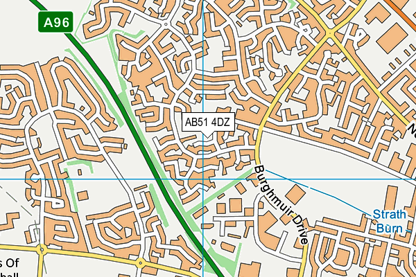 AB51 4DZ map - OS VectorMap District (Ordnance Survey)