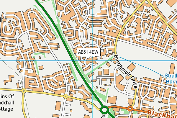 AB51 4EW map - OS VectorMap District (Ordnance Survey)