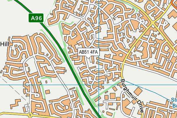 AB51 4FA map - OS VectorMap District (Ordnance Survey)