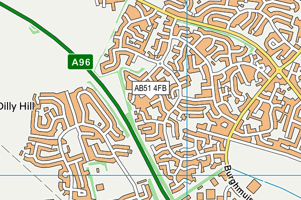 AB51 4FB map - OS VectorMap District (Ordnance Survey)