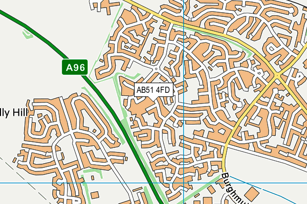 AB51 4FD map - OS VectorMap District (Ordnance Survey)