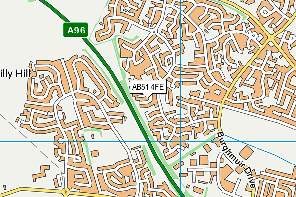 AB51 4FE map - OS VectorMap District (Ordnance Survey)