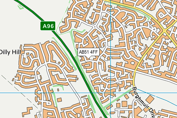 AB51 4FF map - OS VectorMap District (Ordnance Survey)