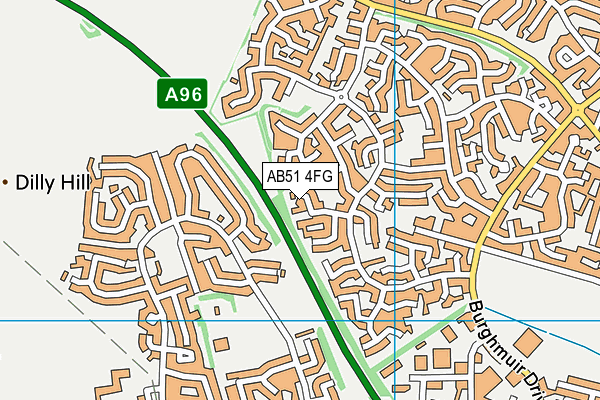 AB51 4FG map - OS VectorMap District (Ordnance Survey)