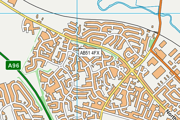 AB51 4FX map - OS VectorMap District (Ordnance Survey)