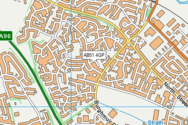 AB51 4GP map - OS VectorMap District (Ordnance Survey)