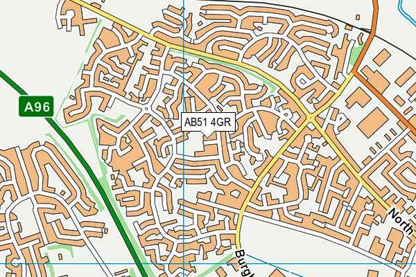 AB51 4GR map - OS VectorMap District (Ordnance Survey)
