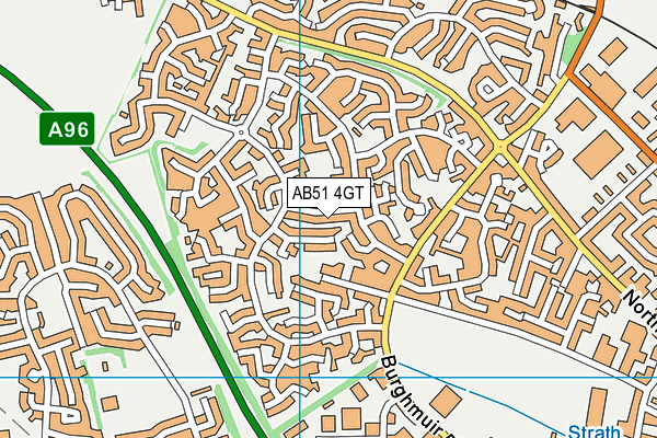 AB51 4GT map - OS VectorMap District (Ordnance Survey)