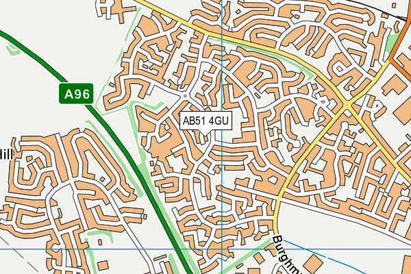 AB51 4GU map - OS VectorMap District (Ordnance Survey)