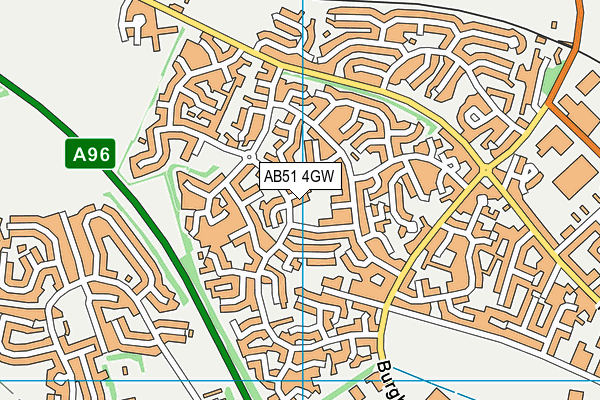 AB51 4GW map - OS VectorMap District (Ordnance Survey)