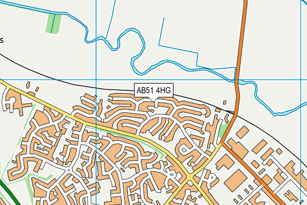 AB51 4HG map - OS VectorMap District (Ordnance Survey)