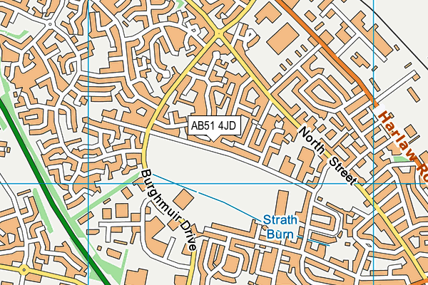AB51 4JD map - OS VectorMap District (Ordnance Survey)