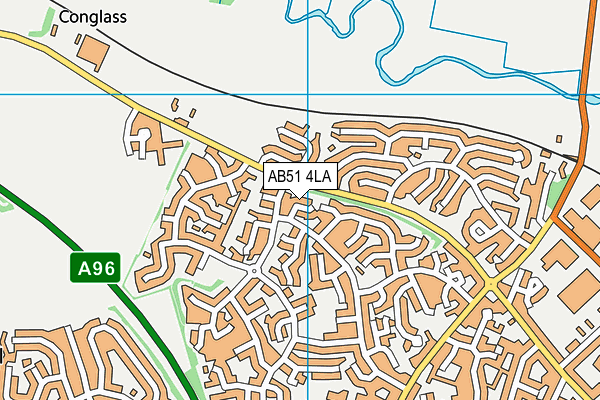 AB51 4LA map - OS VectorMap District (Ordnance Survey)