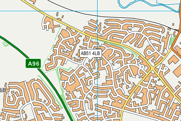 AB51 4LB map - OS VectorMap District (Ordnance Survey)