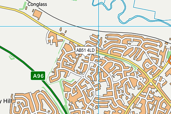 AB51 4LD map - OS VectorMap District (Ordnance Survey)