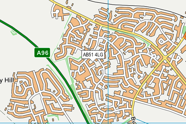 AB51 4LG map - OS VectorMap District (Ordnance Survey)