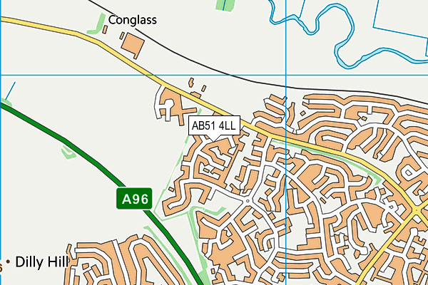 AB51 4LL map - OS VectorMap District (Ordnance Survey)