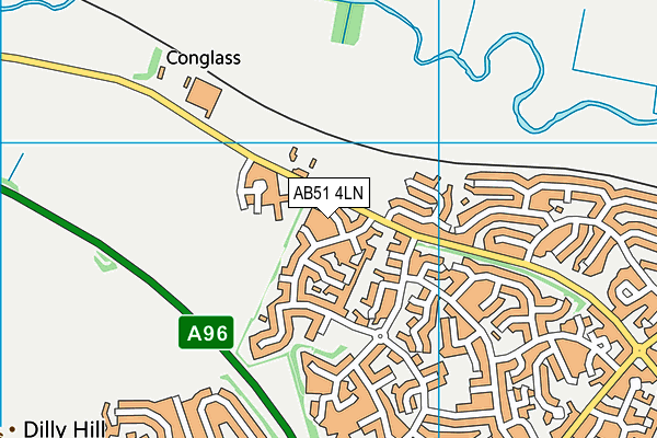 AB51 4LN map - OS VectorMap District (Ordnance Survey)