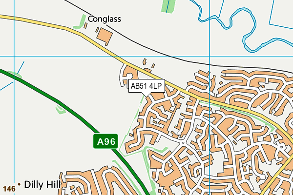 AB51 4LP map - OS VectorMap District (Ordnance Survey)