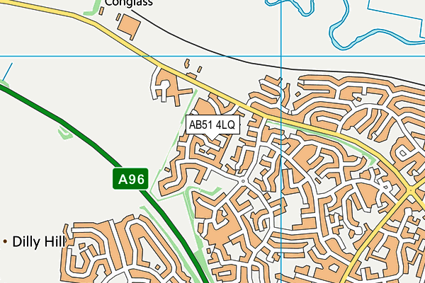 AB51 4LQ map - OS VectorMap District (Ordnance Survey)