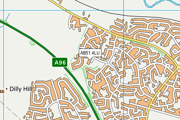 AB51 4LU map - OS VectorMap District (Ordnance Survey)