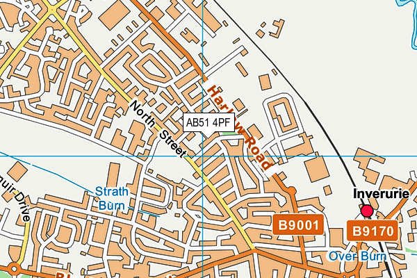 AB51 4PF map - OS VectorMap District (Ordnance Survey)