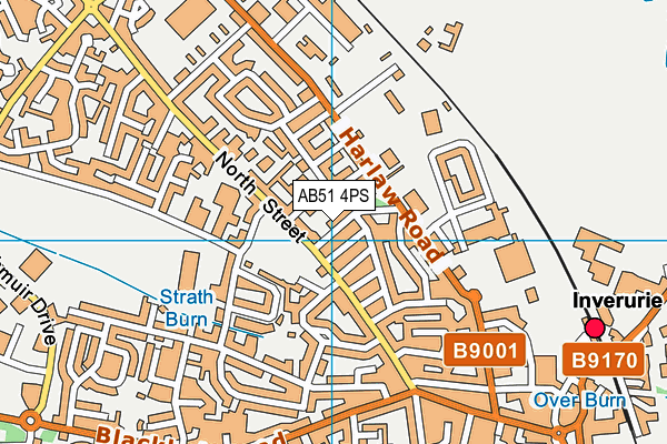 AB51 4PS map - OS VectorMap District (Ordnance Survey)