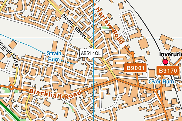 AB51 4QL map - OS VectorMap District (Ordnance Survey)