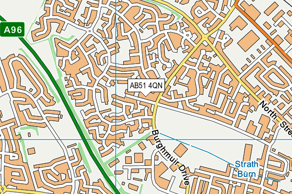 AB51 4QN map - OS VectorMap District (Ordnance Survey)