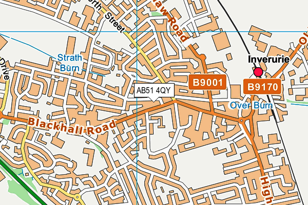 AB51 4QY map - OS VectorMap District (Ordnance Survey)