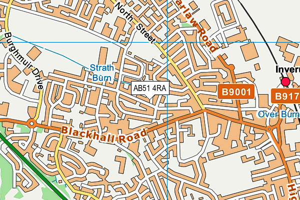 AB51 4RA map - OS VectorMap District (Ordnance Survey)