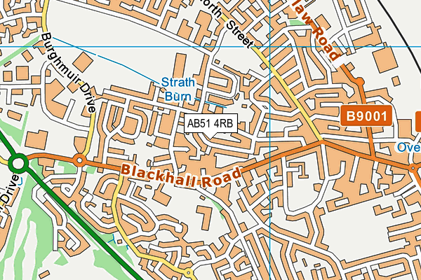 AB51 4RB map - OS VectorMap District (Ordnance Survey)