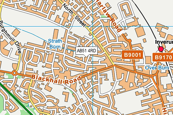 AB51 4RD map - OS VectorMap District (Ordnance Survey)