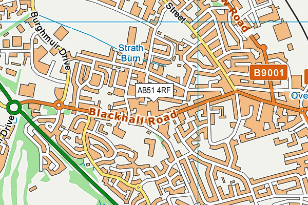 AB51 4RF map - OS VectorMap District (Ordnance Survey)