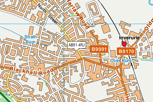 AB51 4RJ map - OS VectorMap District (Ordnance Survey)