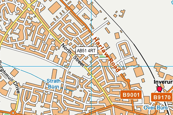 AB51 4RT map - OS VectorMap District (Ordnance Survey)